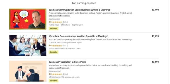 popular courses on udemy marketplace insights