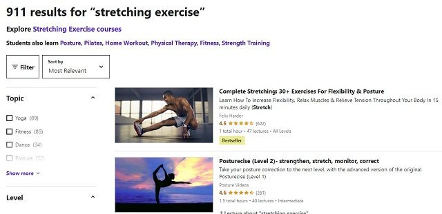 stretching exercise: a less competitive sub niche