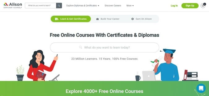 100+ Free Online Courses with Certificates.