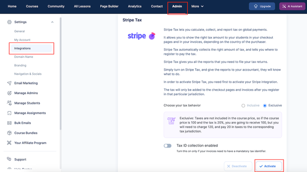 How to Automate Online Course Sales Taxes with Stripe Tax